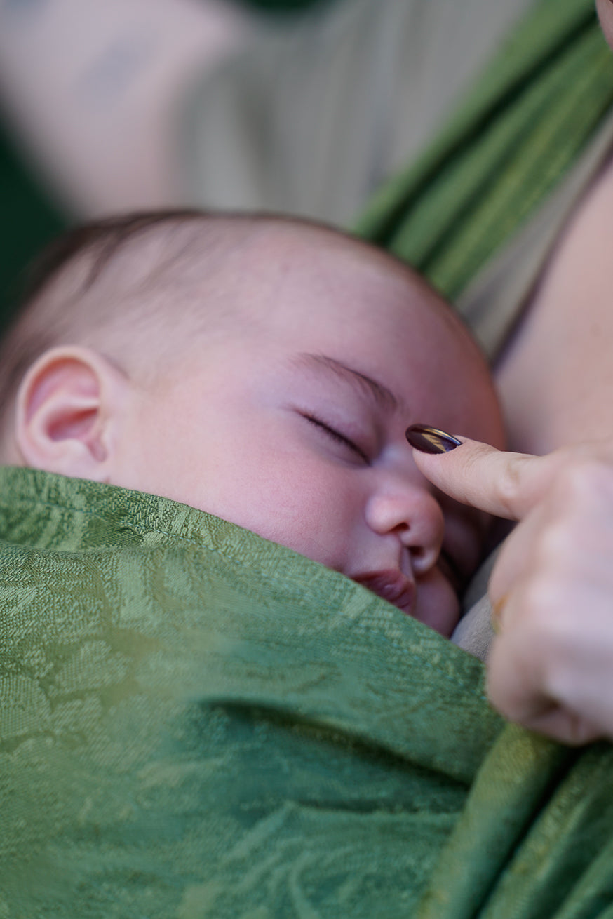 Draagdoek Groene roos