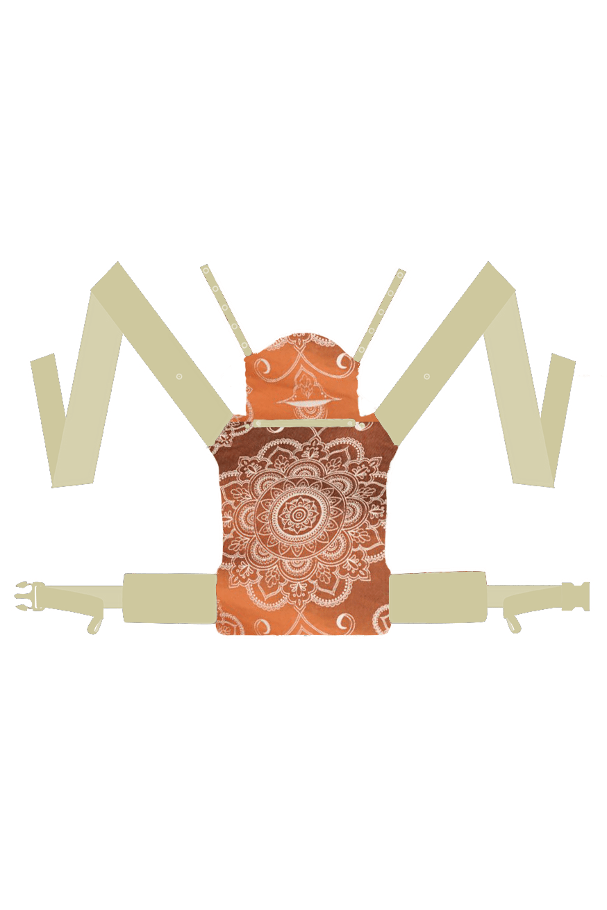 Draagzak TaiTai Mandala Latte Macchiato x Bamboe achterkant - KOKADI