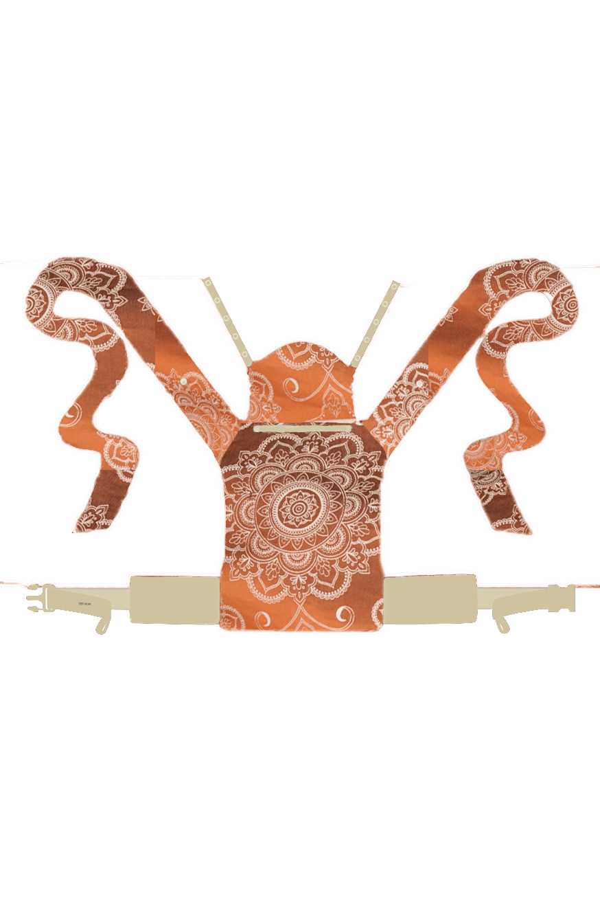 Draagzak WrapStar Mandala Latte Macchiato x Bamboe achterkant - KOKADI