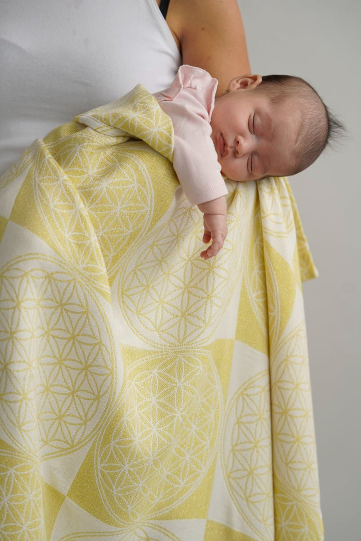 Babydeken bloem des levens goud - KOKADI
