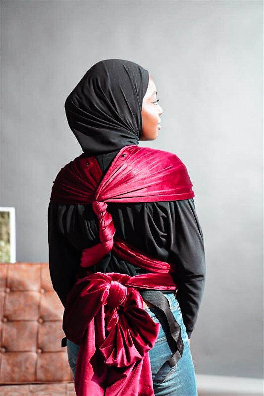 Draagzak WrapStar Fluweelzacht robijn - KOKADI