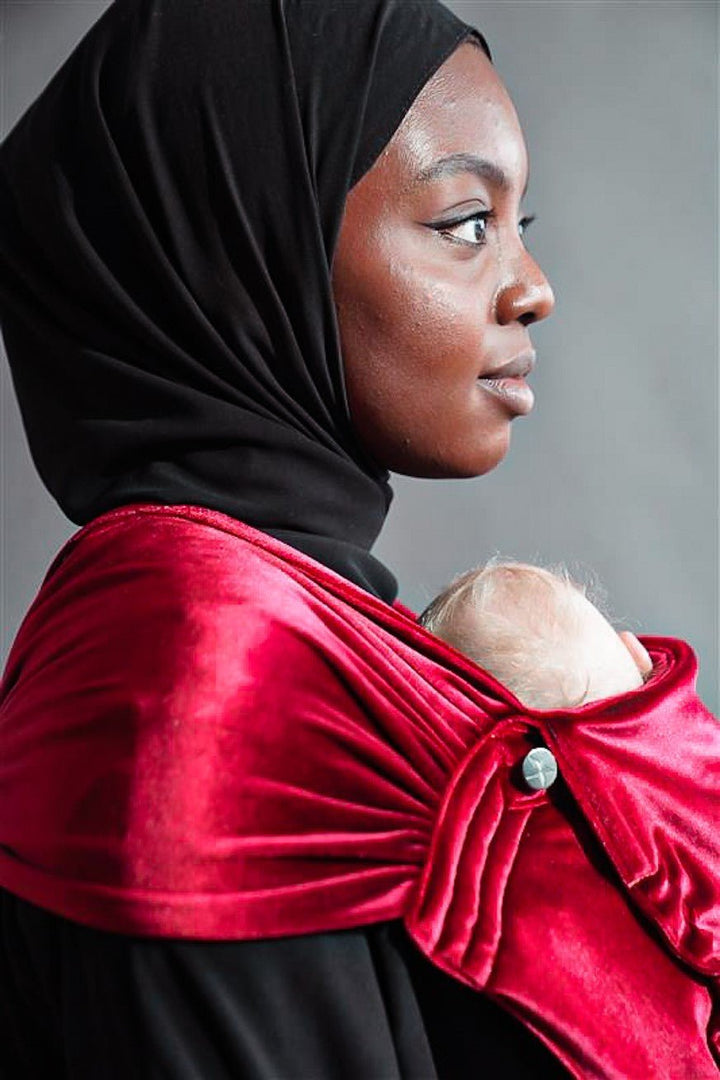 Draagzak WrapStar Fluweelzacht robijn - KOKADI