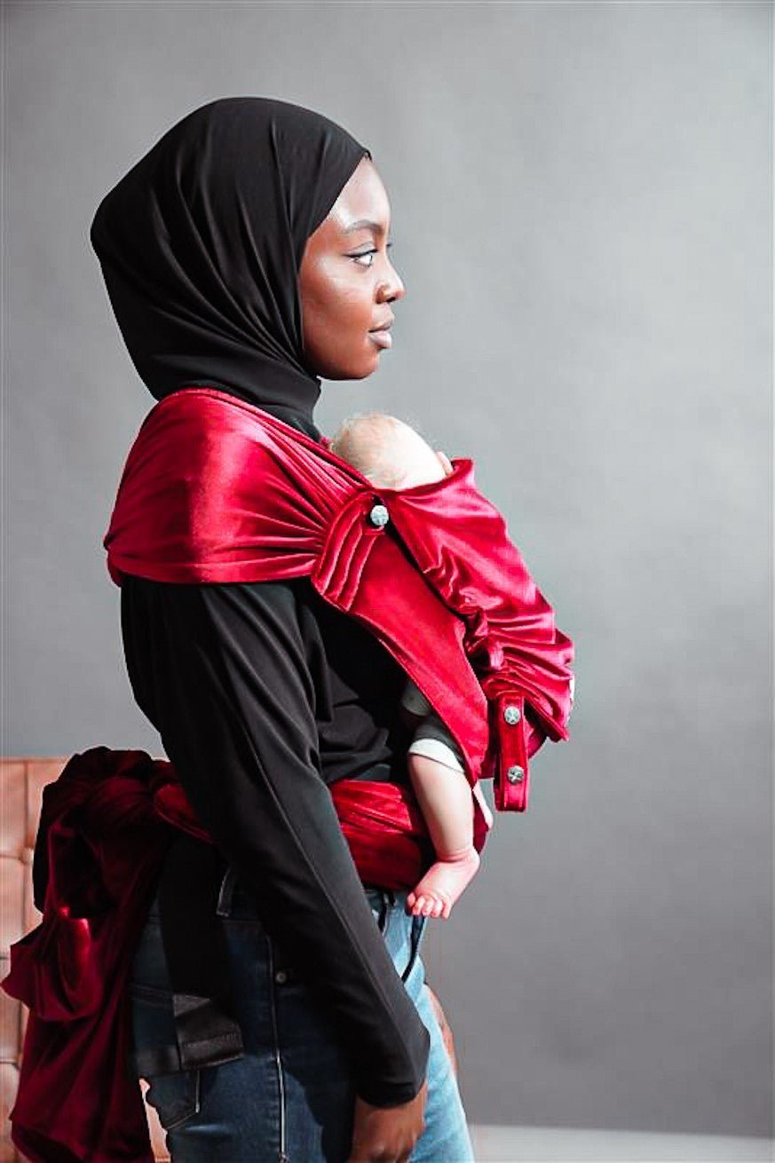 Draagzak WrapStar Fluweelzacht robijn - KOKADI