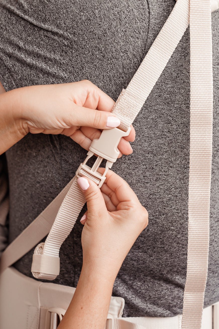 Borstband met gesp 25mm crème - KOKADI